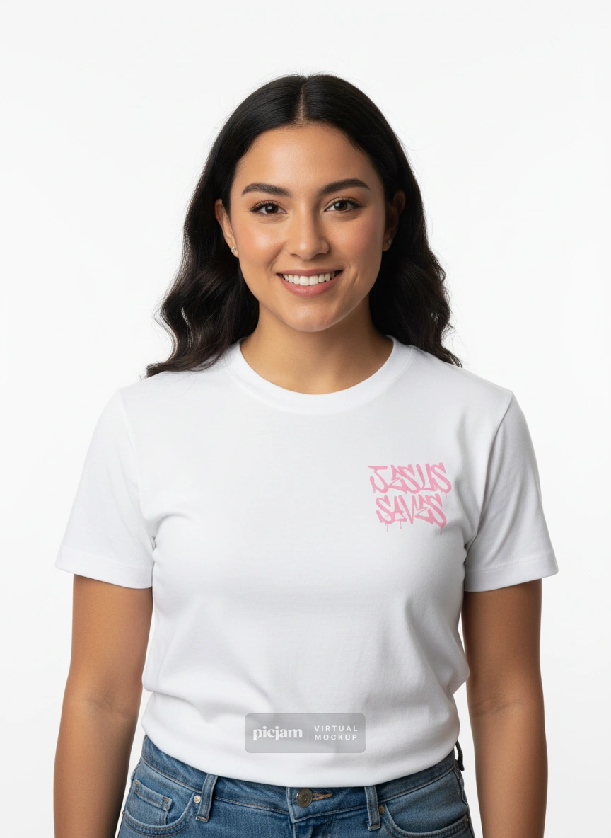 Jesus Saves Pink Tee